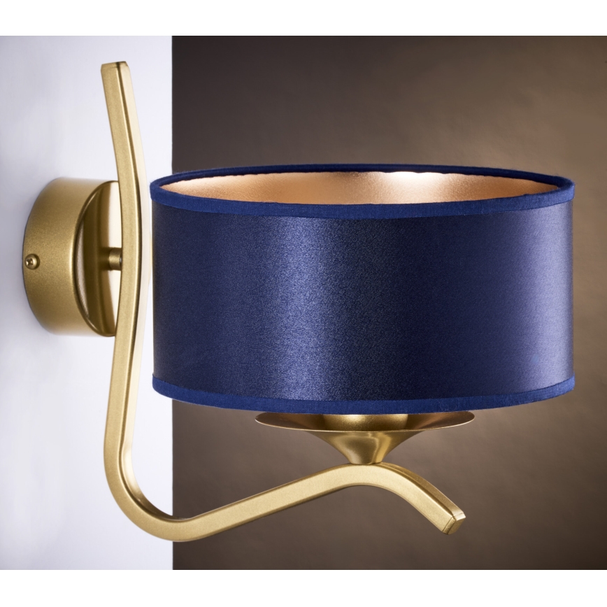 Jupiter 2115 - Wandleuchte KASZMIR 1xE27/15W/230V blau/gold