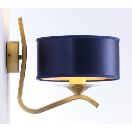 Jupiter 2115 - Wandleuchte KASZMIR 1xE27/15W/230V blau/gold