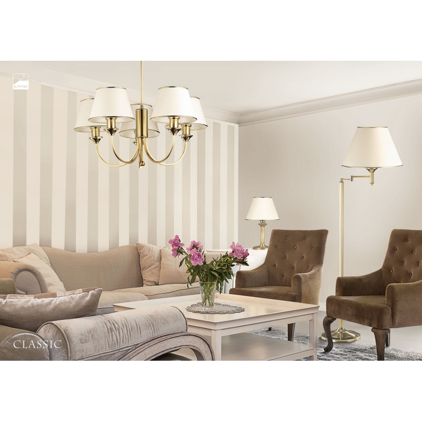 Jupiter 286 - CL 5 - Lampadario a stelo CLASSIC 5xE27/60W/230V