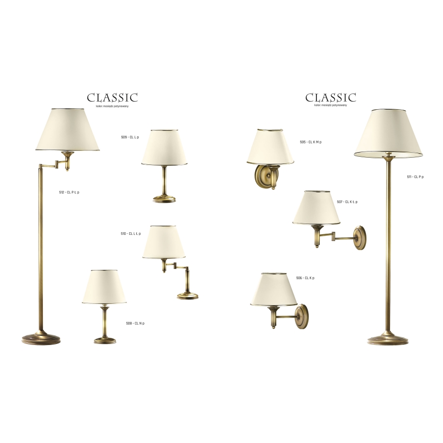 Jupiter 505 CL K M p - Applique murale CLASSIC E27/60W/230V