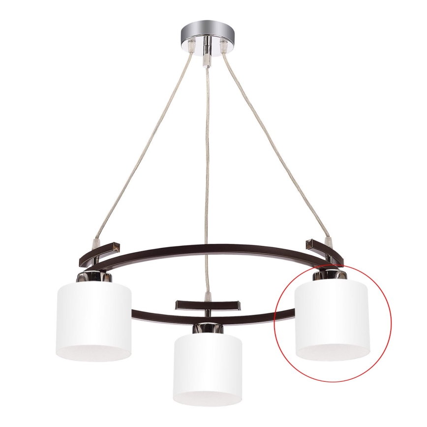 Jupiter - Vetro di ricambio per lampadario BASCO E27 diametro 13 cm bianco