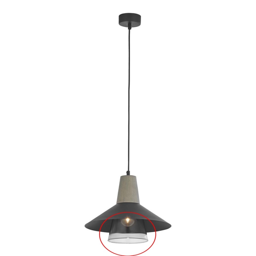 Jupiter - Vetro di ricambio per lampadario BONDY E27 diametro 22 cm limpido