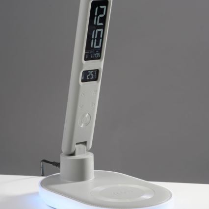 JUST LIGHT. 11018-16 - Lampada da tavolo dimmerabile a tocco LED RGBW con ricarica wireless TINA LED/4W/230V bianca