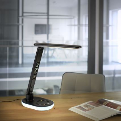 JUST LIGHT. 11018-18 - Dimmbare LED-RGBW-Tischleuchte mit Touch-Funktion und kabelloser Aufladung TINA LED/4W/230V