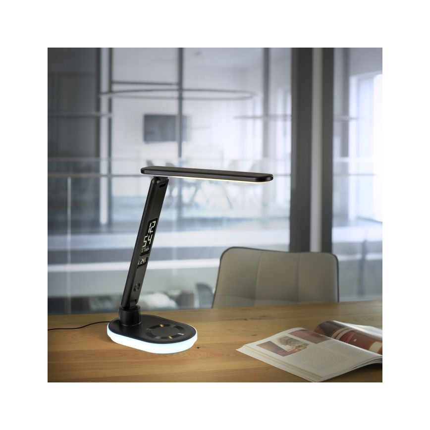 JUST LIGHT. 11018-18 - Dimmbare LED-RGBW-Tischleuchte mit Touch-Funktion und kabelloser Aufladung TINA LED/4W/230V