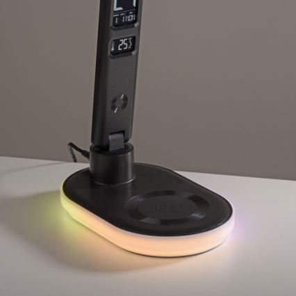 JUST LIGHT. 11018-18 - Dimmbare LED-RGBW-Tischleuchte mit Touch-Funktion und kabelloser Aufladung TINA LED/4W/230V