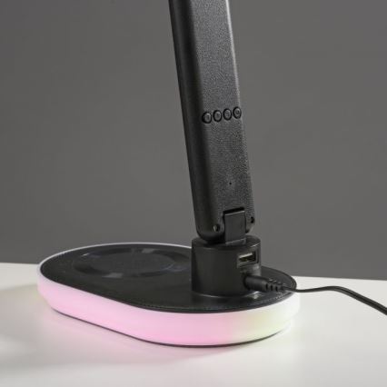JUST LIGHT. 11018-18 - Dimmbare LED-RGBW-Tischleuchte mit Touch-Funktion und kabelloser Aufladung TINA LED/4W/230V