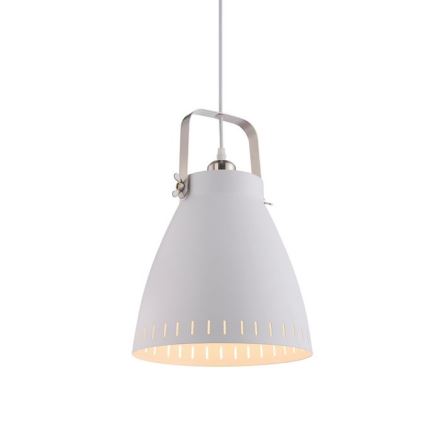 JUST LIGHT. 11060-16 - Lampadario a sospensione con filo EVA 1xE27/60W/230V diametro 26,5 cm bianco