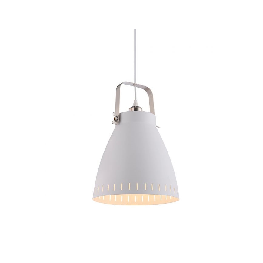 JUST LIGHT. 11060-16 - Lampadario a sospensione con filo EVA 1xE27/60W/230V diametro 26,5 cm bianco