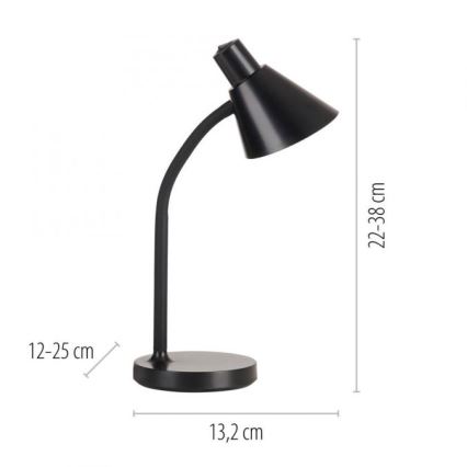 JUST LIGHT. 11248-18 - Lampe de bureau LED flexible PIXIE LED/4,5W/230V noire