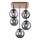 JUST LIGHT. 11395-79 - Lampadario a sospensione con supporto rigido WIDOW 5xE14/25W/230V quercia