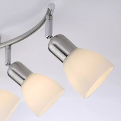 JUST LIGHT. 11953-55 - Faretto KARO 3xE14/40W/230V cromo opaco