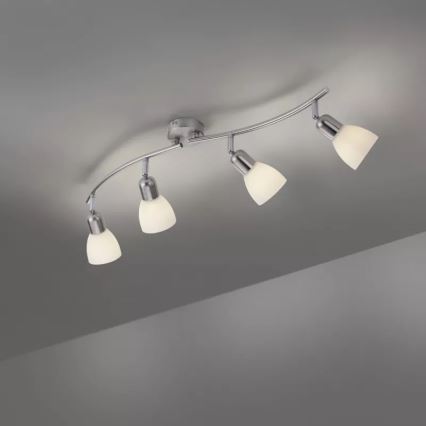 JUST LIGHT. 11954-55 - Faretto KARO 4xE14/40W/230V cromo opaco