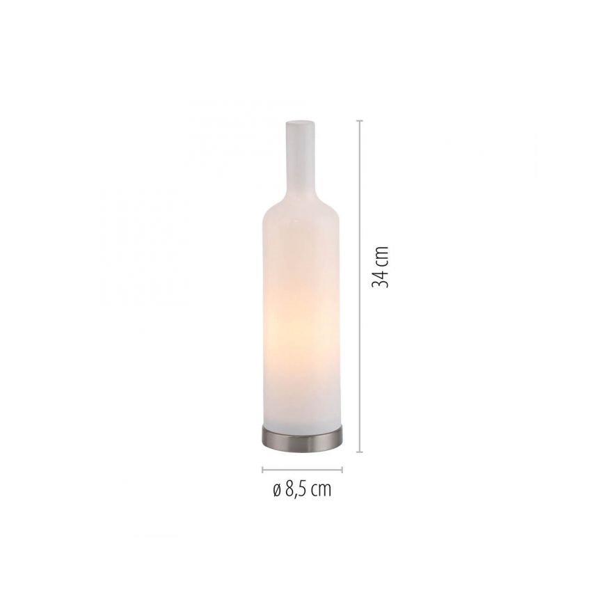 JUST LIGHT. 14006-16 - Lampada da tavolo BOTTLE 1xE14/25W/230V bianca