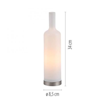 JUST LIGHT. 14006-16 - Tischlampe BOTTLE 1xE14/25W/230V weiß
