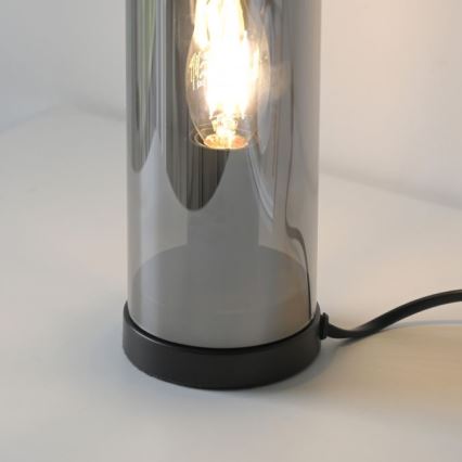JUST LIGHT. 14006-25 - Lampe de table BOTTLE 1xE14/25W/230V noir/fumé