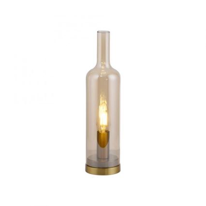 JUST LIGHT. 14006-27 - Lampe de table BOTTLE 1xE14/25W/230V beige/fumé