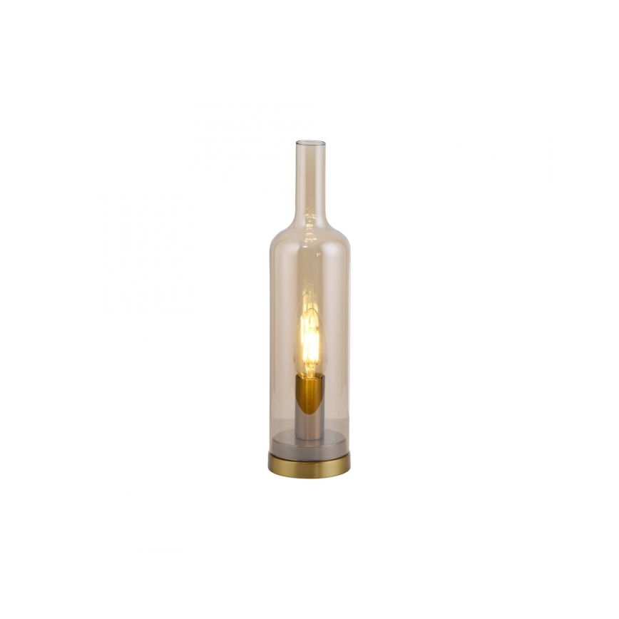 JUST LIGHT. 14006-27 - Lampe de table BOTTLE 1xE14/25W/230V beige/fumé