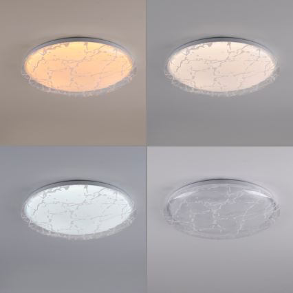 JUST LIGHT. 14008-16 - Plafonnier LED dimmable ART PLAFO LED/20W/230V 2700-6500K Ø 38 cm blanc + télécommande