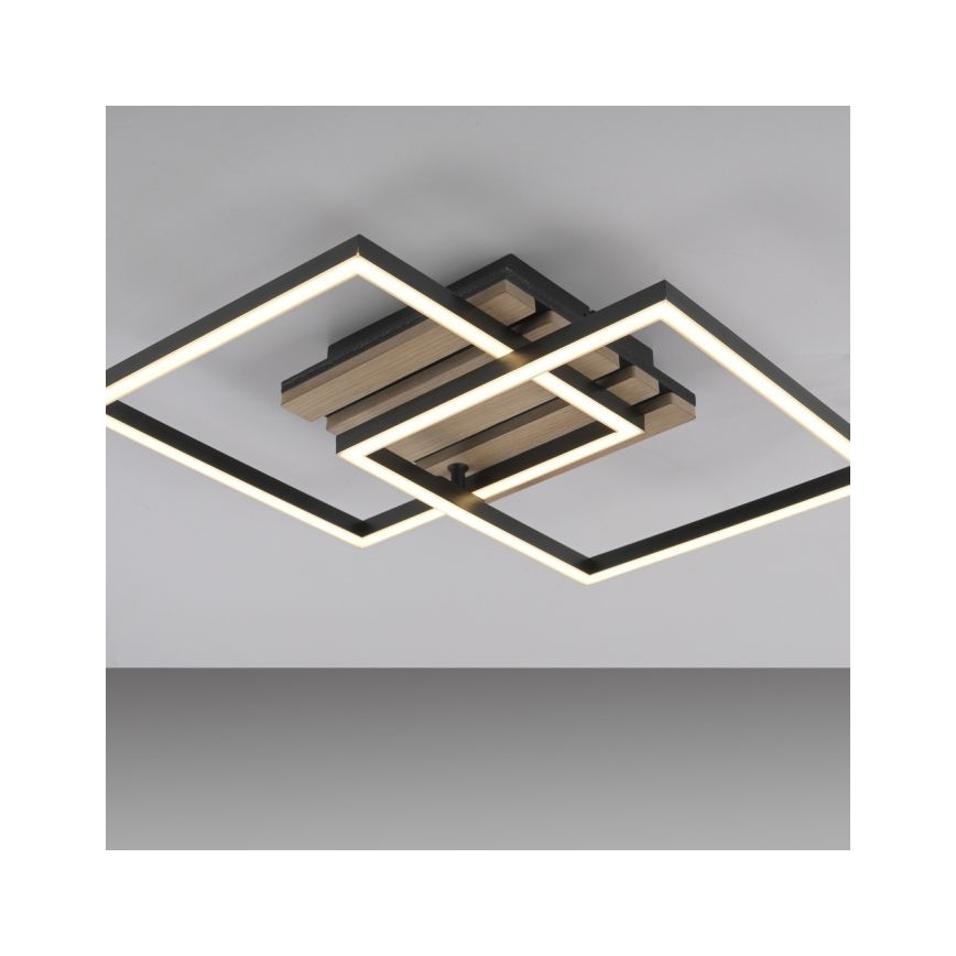 JUST LIGHT. 14053-79 - LED-Deckenleuchte AKUSTIK LED/15W/230V Eiche/Schwarz