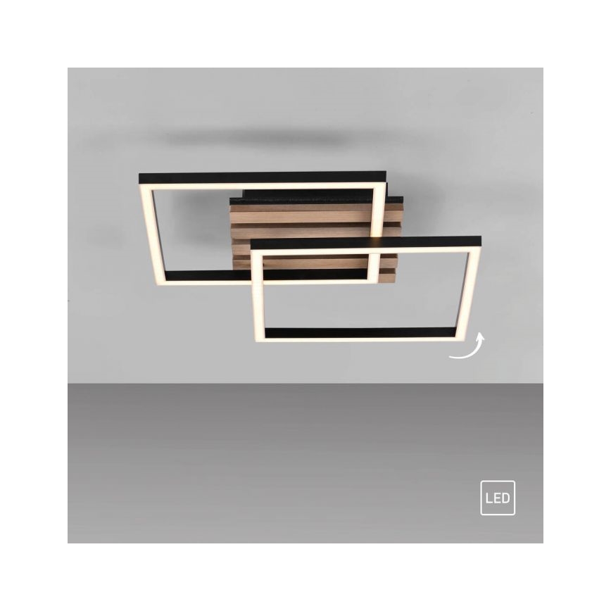 JUST LIGHT. 14053-79 - Plafonnier LED AKUSTIKA LED/15W/230V chêne/noir