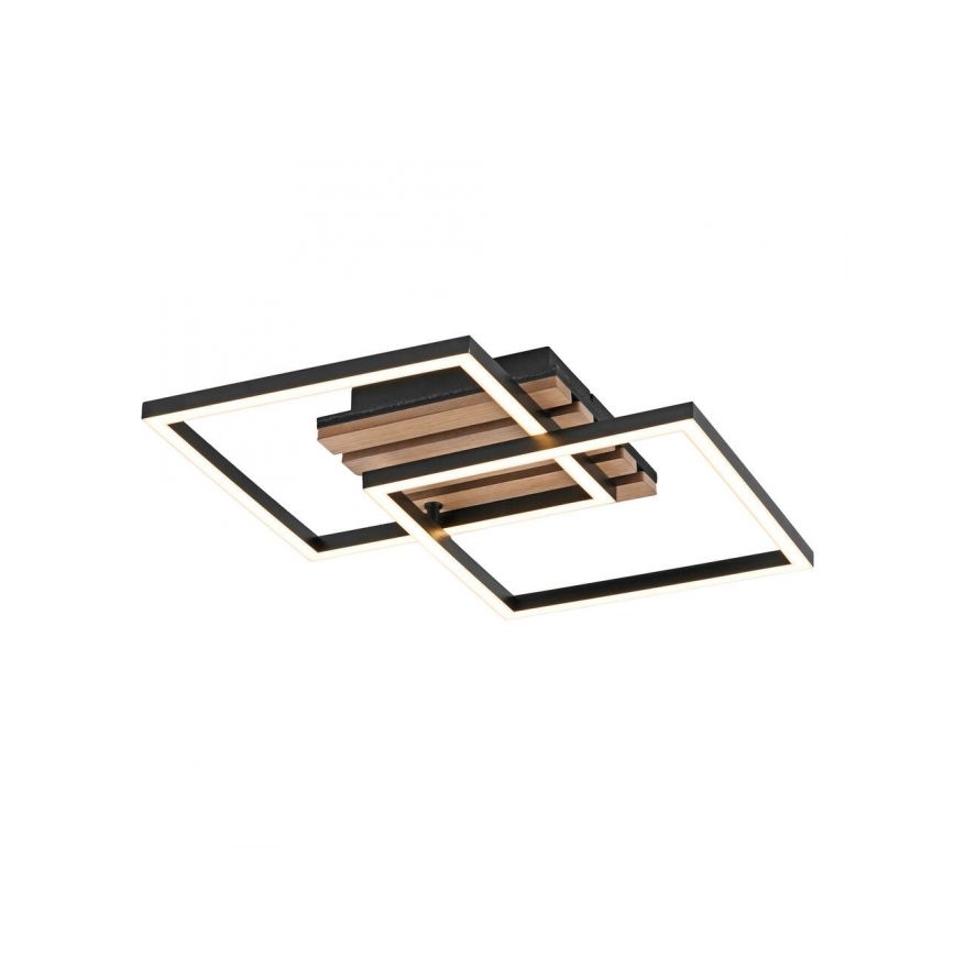 JUST LIGHT. 14053-79 - Plafonnier LED AKUSTIKA LED/15W/230V chêne/noir