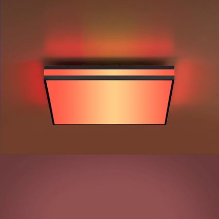 JUST LIGHT. 14110-18 - Plafoniera dimmerabile RGBW MARIO BLACK LED/19,5W/230V 2700-5000K + telecomando