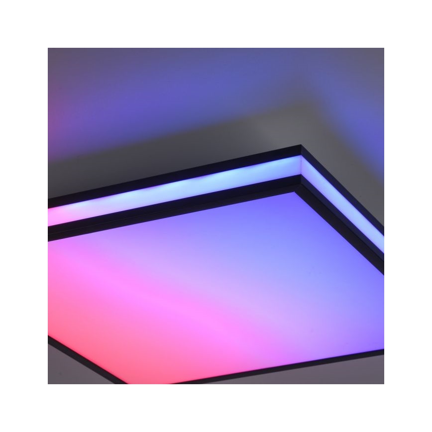 JUST LIGHT. 14110-18 - Plafoniera dimmerabile RGBW MARIO BLACK LED/19,5W/230V 2700-5000K + telecomando