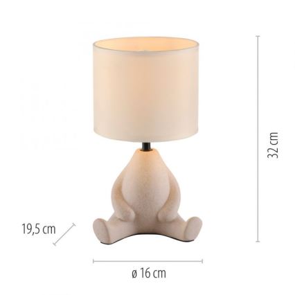 JUST LIGHT. 14190-39 - Lampe de table TED 1xE27/25W/230V beige