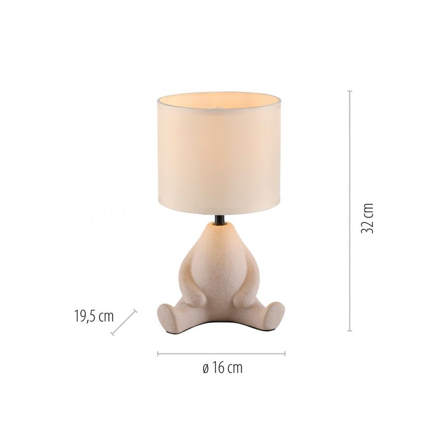 JUST LIGHT. 14190-39 - Lampe de table TED 1xE27/25W/230V beige