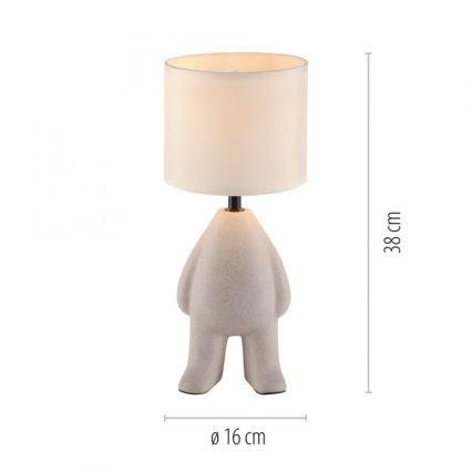 JUST LIGHT. 14191-39 - Lampada da tavolo TED 1xE27/25W/230V beige