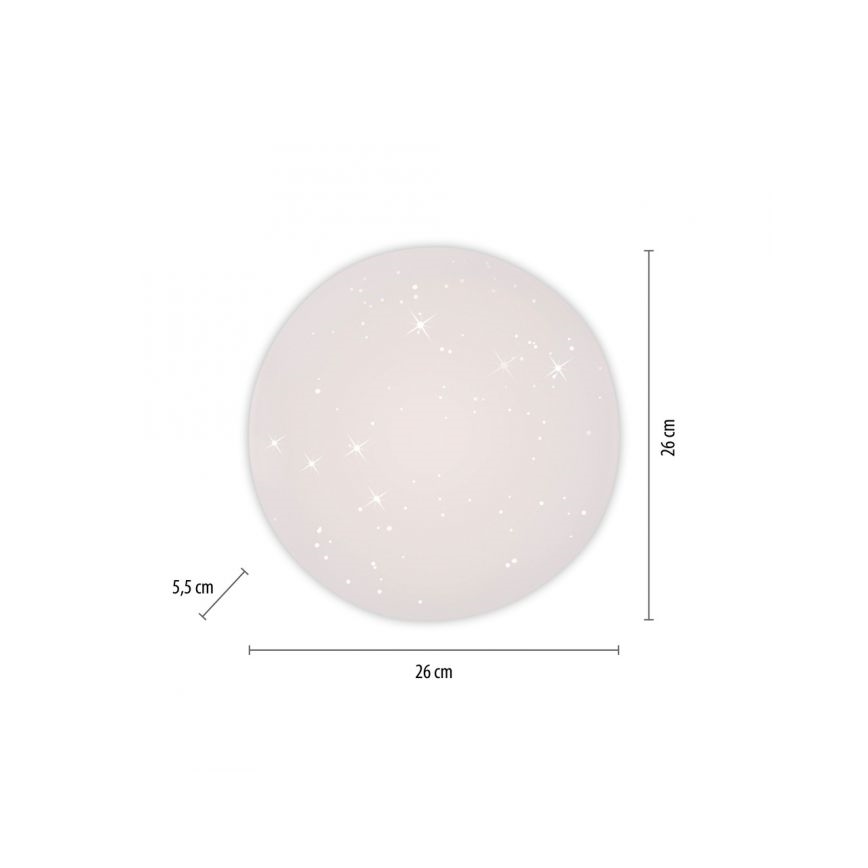 JUST LIGHT. 14275-16 - Plafoniera LED URANUS LED/10W/230V diametro 26 cm bianco