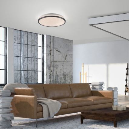 JUST LIGHT. 14293-18 - Plafoniera LED dimmerabile KYLE LED/10W/230V diametro 28 cm nero
