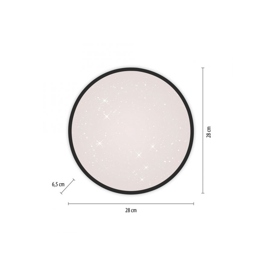 JUST LIGHT. 14293-18 - Plafoniera LED dimmerabile KYLE LED/10W/230V diametro 28 cm nero