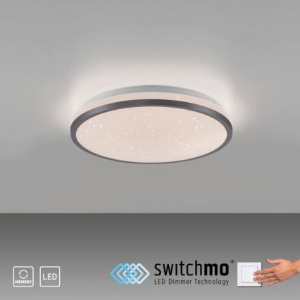 JUST LIGHT. 14293-18 - Plafonnier à intensité variable KYLE LED/10W/230V d. 28 cm noir