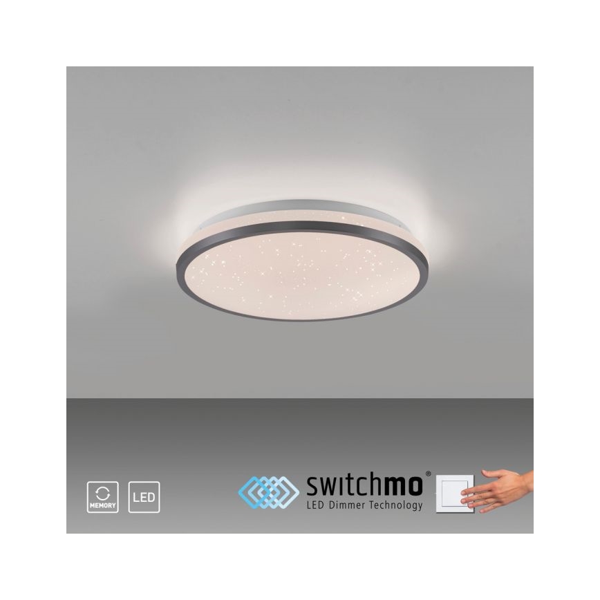 JUST LIGHT. 14293-18 - Plafonnier à intensité variable KYLE LED/10W/230V d. 28 cm noir