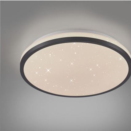 JUST LIGHT. 14293-18 - Plafonnier à intensité variable KYLE LED/10W/230V d. 28 cm noir