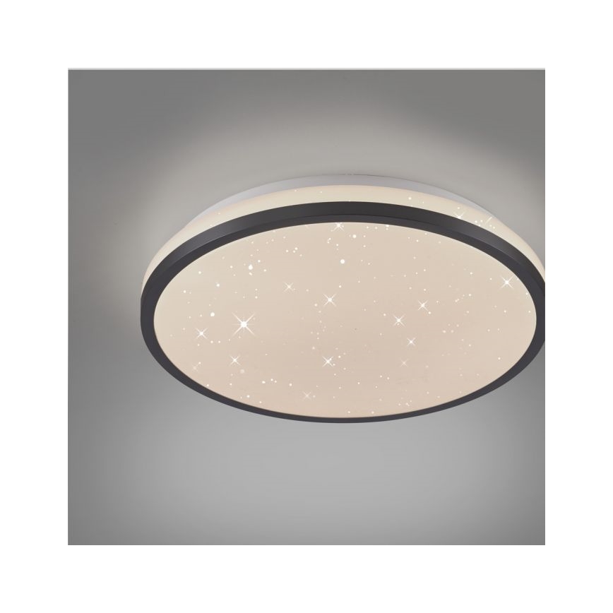 JUST LIGHT. 14293-18 - Plafonnier à intensité variable KYLE LED/10W/230V d. 28 cm noir