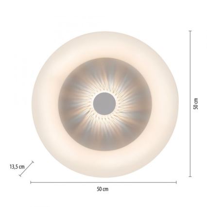JUST LIGHT. 14383-16 - Plafonnier à intensité variable VERTIGO LED/26W/230V 2700-5000K blanc + télécommande