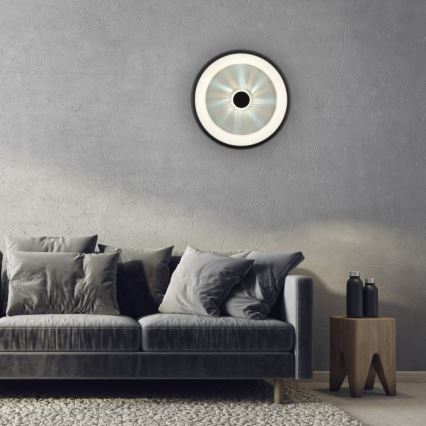 JUST LIGHT. 14384-18 - Plafoniera LED dimmerabile VERTIGO LED/29W/230V 2700-5000K nero + telecomando