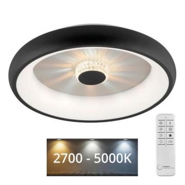 JUST LIGHT. 14384-18 - Plafonnier à intensité variable VERTIGO LED/29W/230V 2700-5000K noir + télécommande