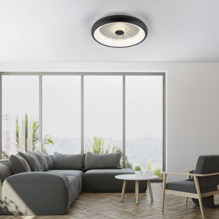 JUST LIGHT. 14384-18 - Plafonnier à intensité variable VERTIGO LED/29W/230V 2700-5000K noir + télécommande