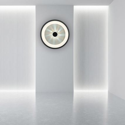 JUST LIGHT. 14384-18 - Plafonnier à intensité variable VERTIGO LED/29W/230V 2700-5000K noir + télécommande