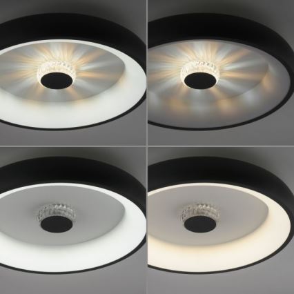 JUST LIGHT. 14384-18 - Plafonnier à intensité variable VERTIGO LED/29W/230V 2700-5000K noir + télécommande
