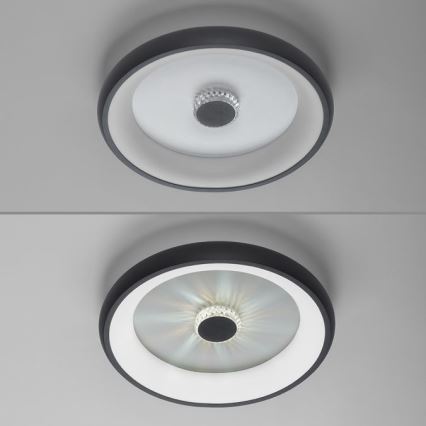 JUST LIGHT. 14384-18 - Plafonnier à intensité variable VERTIGO LED/29W/230V 2700-5000K noir + télécommande