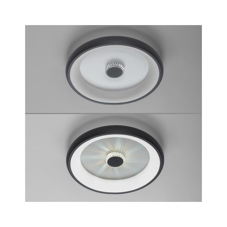 JUST LIGHT. 14384-18 - Plafonnier à intensité variable VERTIGO LED/29W/230V 2700-5000K noir + télécommande