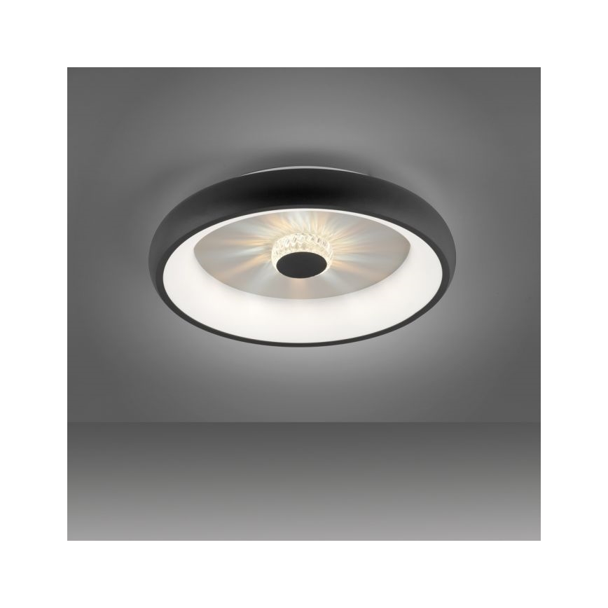 JUST LIGHT. 14384-18 - Plafonnier à intensité variable VERTIGO LED/29W/230V 2700-5000K noir + télécommande