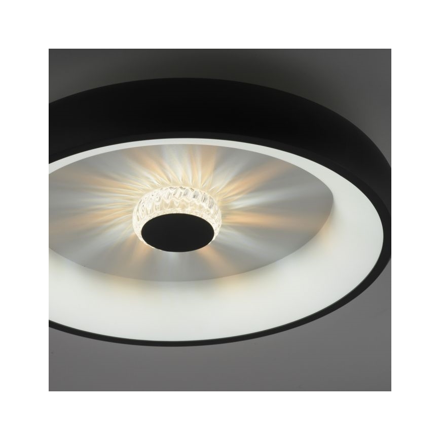 JUST LIGHT. 14384-18 - Plafonnier à intensité variable VERTIGO LED/29W/230V 2700-5000K noir + télécommande