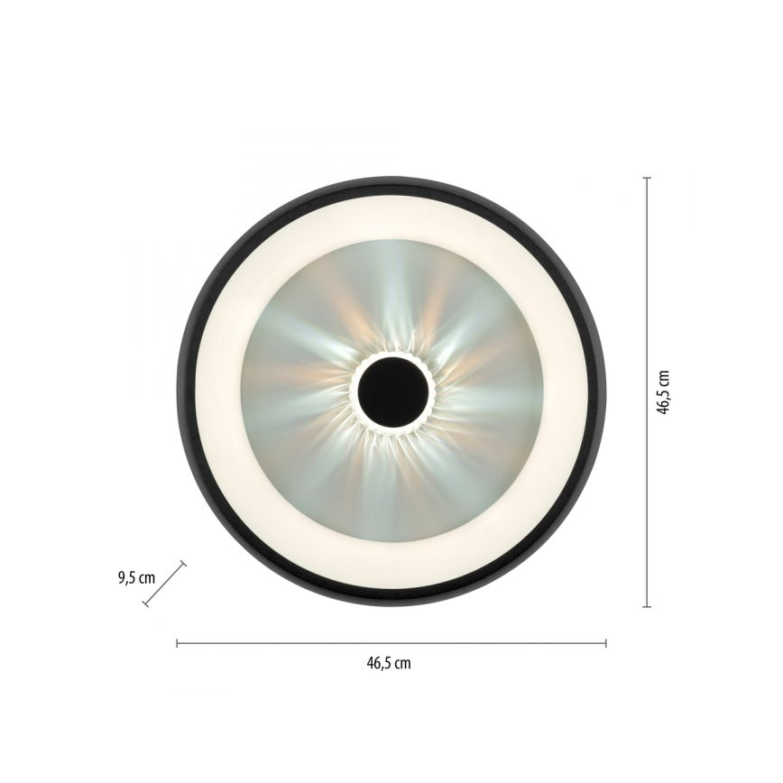 JUST LIGHT. 14384-18 - Plafonnier à intensité variable VERTIGO LED/29W/230V 2700-5000K noir + télécommande