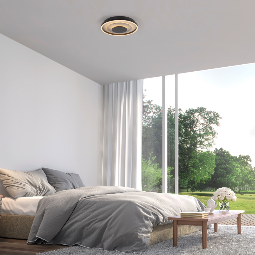 JUST LIGHT. 14409-21 - LED Deckenleuchte GLITTY LED/22W/230V Ø 40 cm schwarz